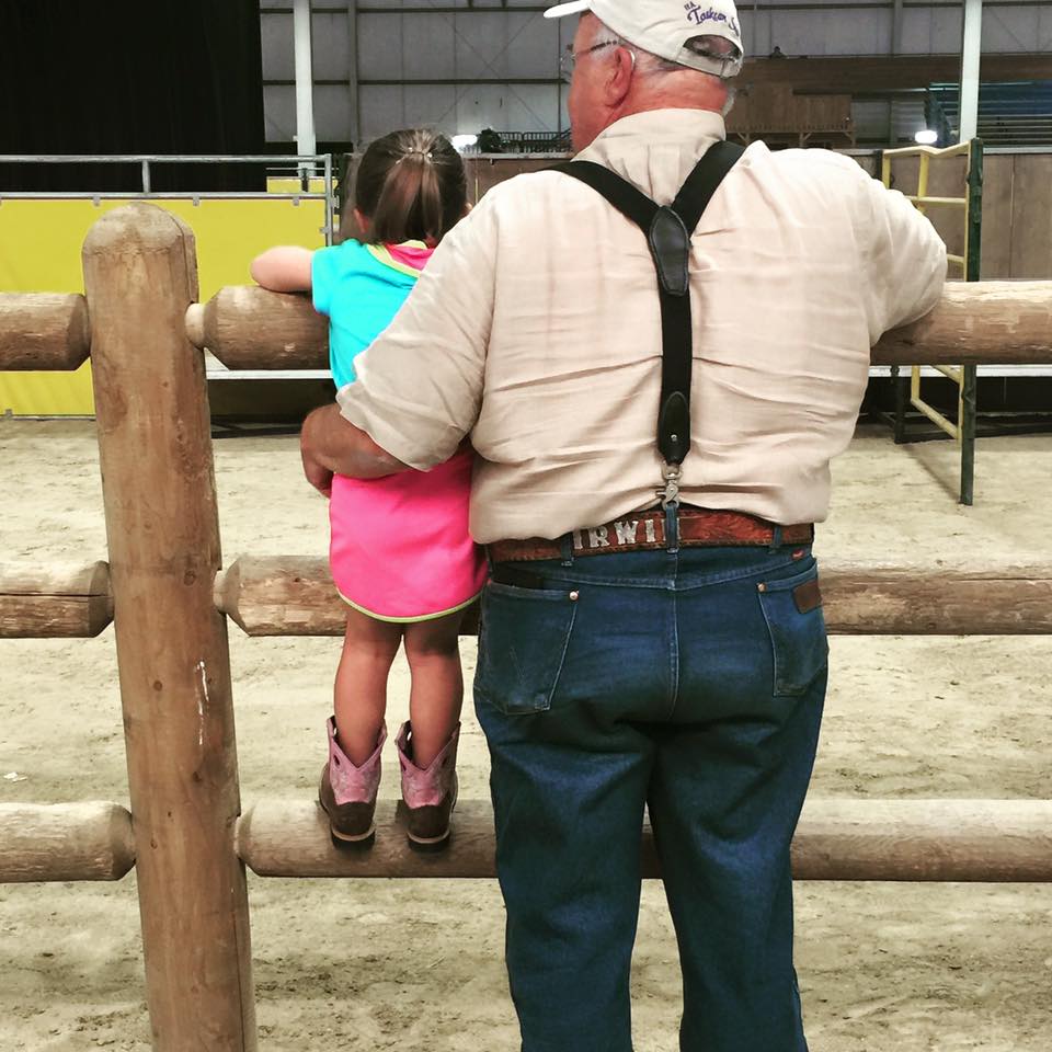 Patience and her Grandpa at the 2015 Region 4 Championships 